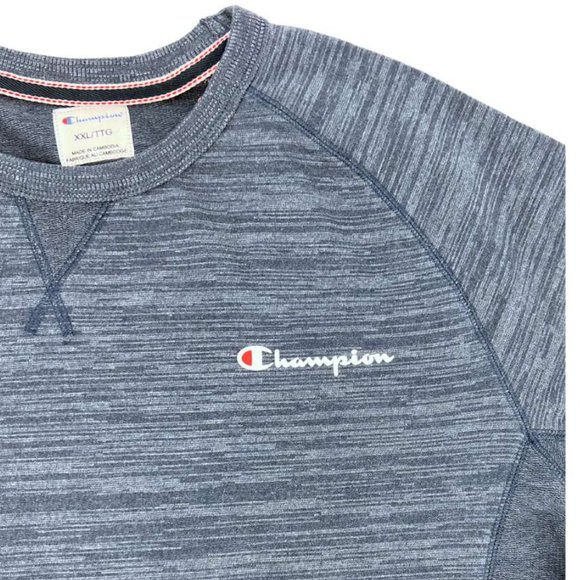 Champion | Men's Crewneck Sweater | Blue Heather | Size XXLarge - Picture 3 of 3